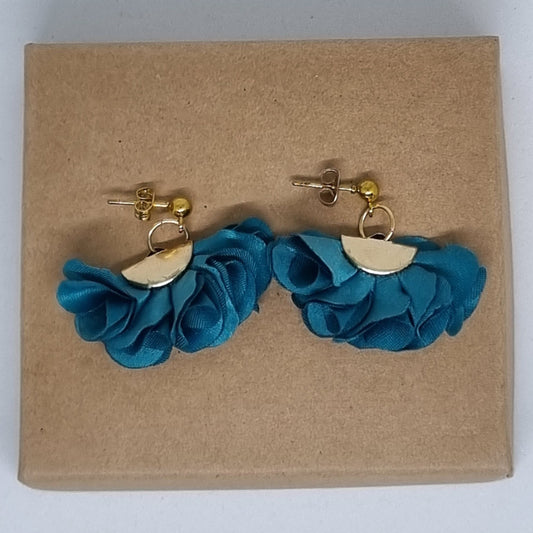 Boucles d'oreilles SEVILLE - Bleu canard